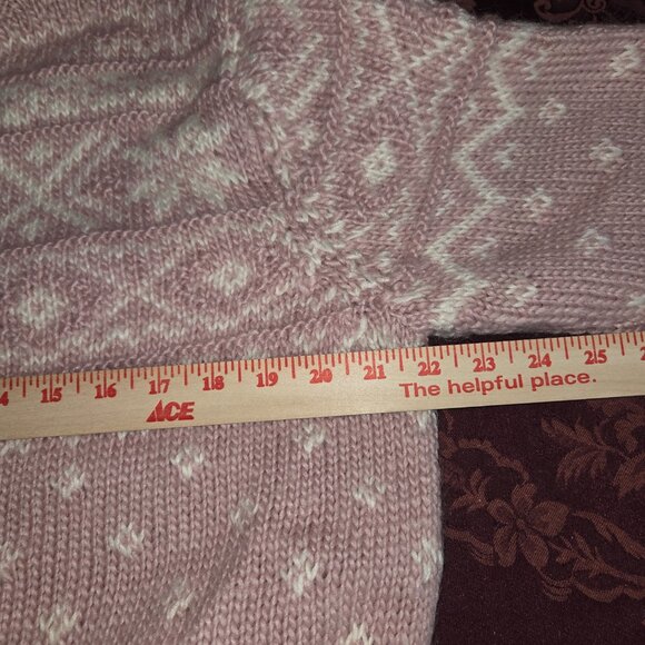 Lauren Ralph Lauren Dusty Rose Pink VINTAGE Handknit Sweater XL - Picture 5 of 6